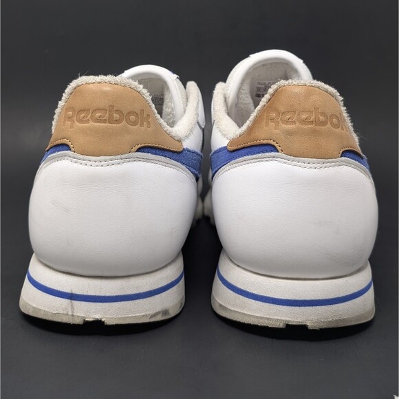 Reebok Classic Leather Sneakers Men\'s Size 13 White Blue FX1289 Retro Suede main image 12